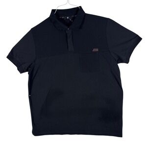 BMW M Motorsport Mens XL Polo Shirt Black Short Sleeve  Chest Pocket Logo